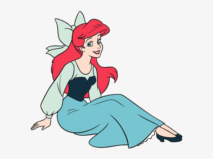 Ariel In Blue Dress - Ariel Little Mermaid Human, transparent png #4877193