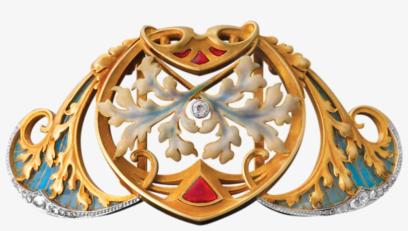 Art Nouveau Plique A Jour Enamel Pendant - Plique-à-jour, transparent png #4877383