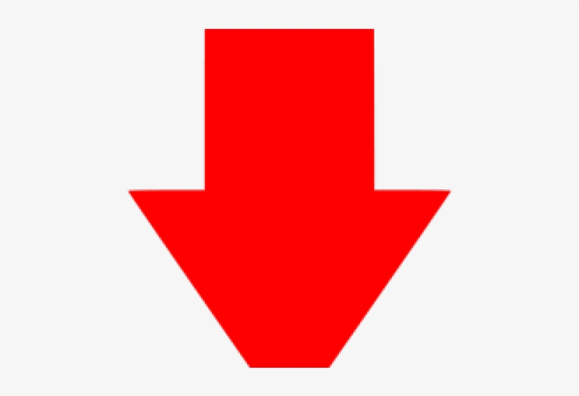 Red Arrow - Down Arrow Png Red, transparent png #4878371