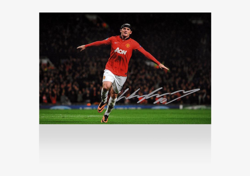 Wayne Rooney Signed Photo - 200th Goal For Manchester, transparent png #4878914