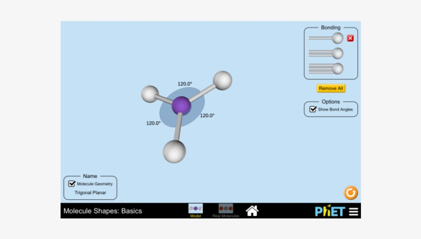 Molecule Shapes - Basics - Molecules - Atoms - Bonds - Phet Interactive Simulations, transparent png #4880168
