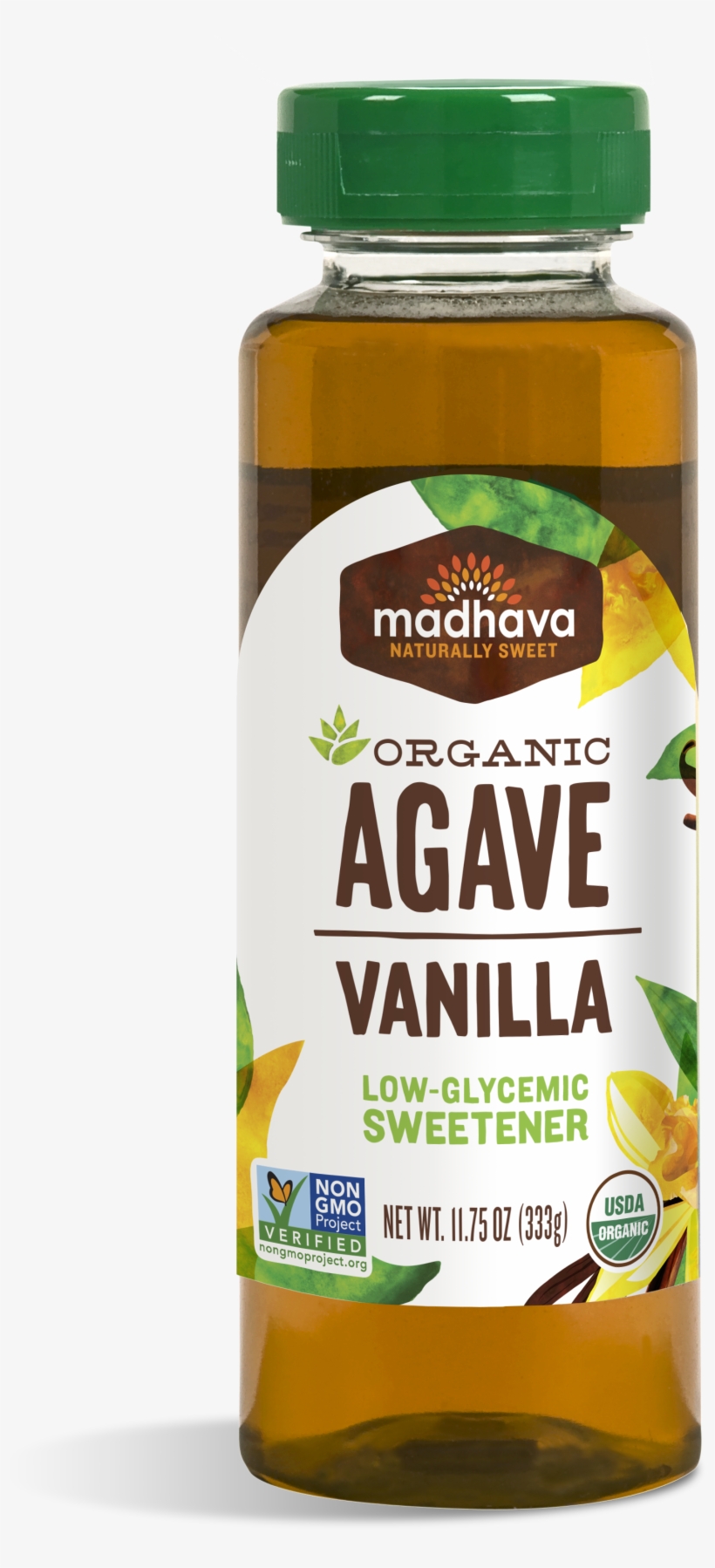 Organic Agave Nectar Vanilla - Madhava Maple Flavored Agave Nectar - 11.75 Oz., transparent png #4880498