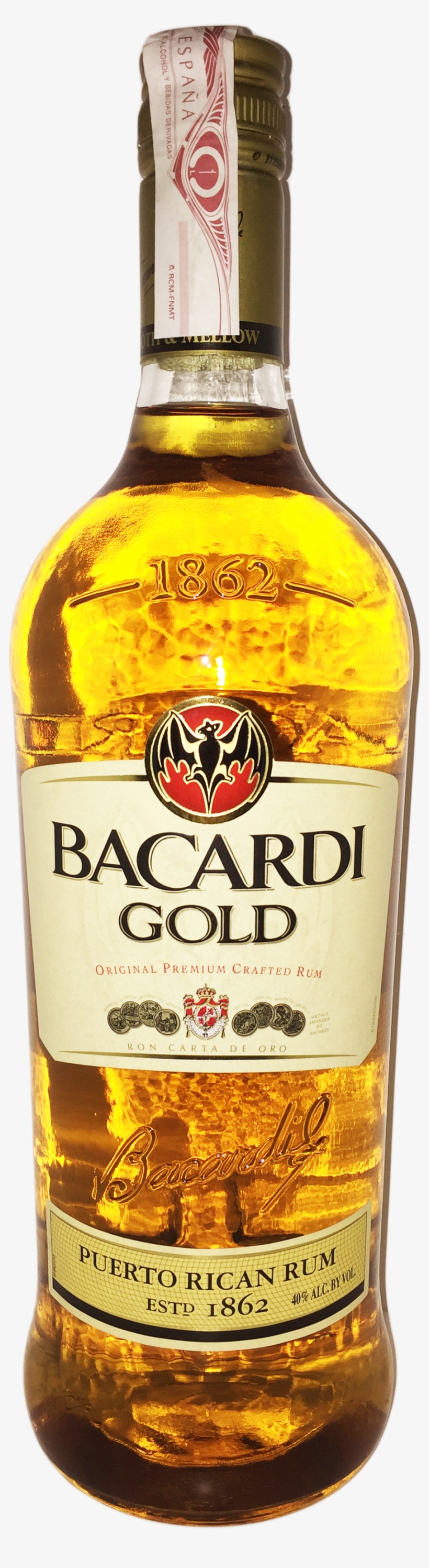 Picture Alcohol Vector Bottle Bacardi - Bacardi Gold Rum 750ml, transparent png #4881658