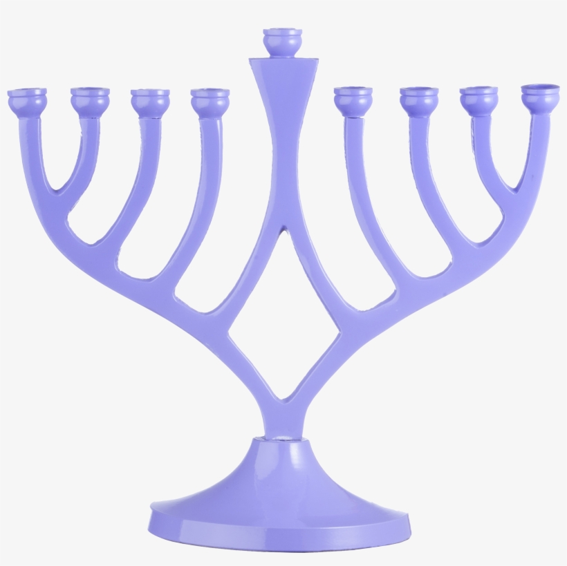Novelty Menorah / Purple - A&m Judaica 59034 Menorah Classic Candle44; Purple, transparent png #4881996