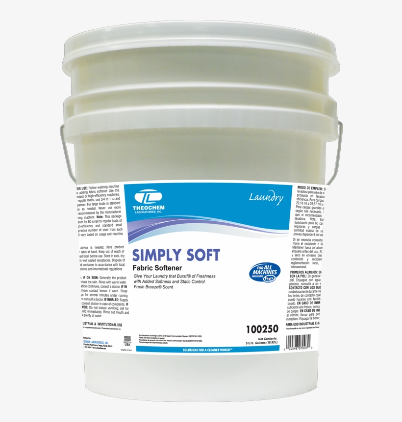 Simply Soft 100250 5 Gallon Bucket - Bottle, transparent png #4883227