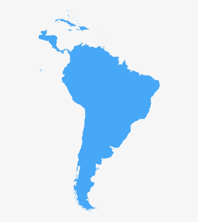 01 Dec 2017 - Latin America Map Black, transparent png #4883910