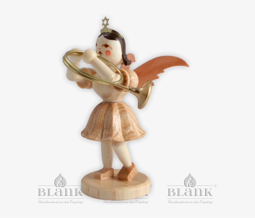 Angel With Short Robe And Alto Horn - Angel Short Skirt Natural, Alto Horn (6,6cm/2.5 Inch), transparent png #4885161