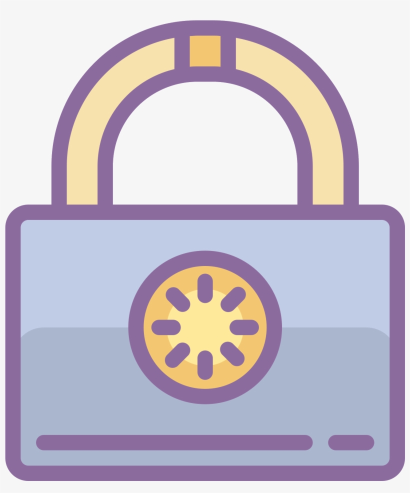This Is A Graphic Representation Of A Pad Lock - Pixel Gift, transparent png #4885826