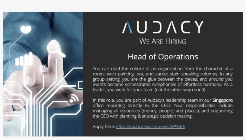 Audacy Singapore Is Looking For A Head Of Operations - Secunda Tv, transparent png #4885872