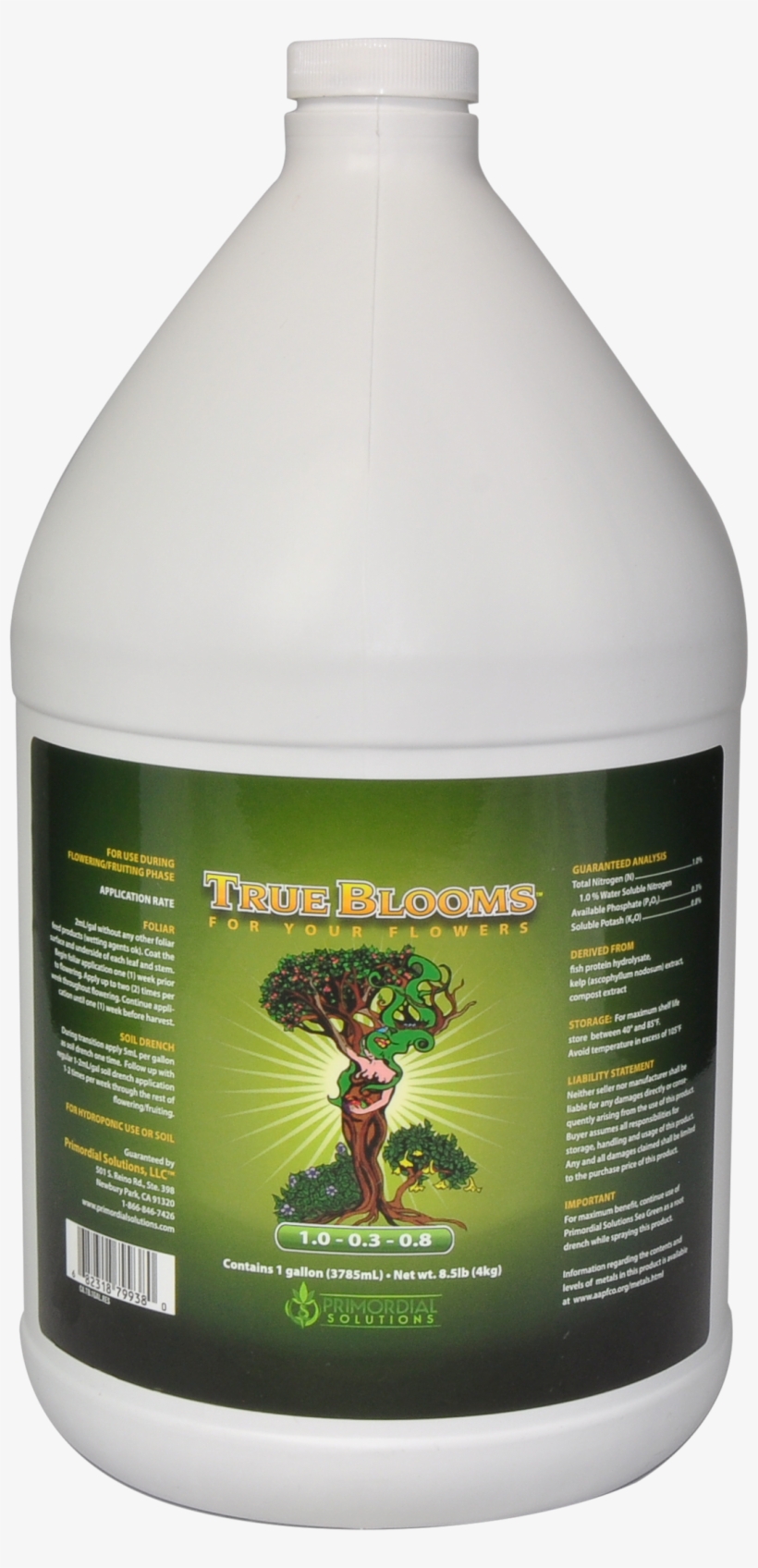 Primordial Solutions True Blooms 1 Gallon Tb1gal, transparent png #4886287