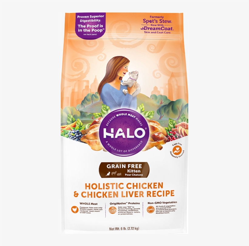 Black Friday Deals - Halo Holistic Dry Cat Food For Sensitive Stomachs,, transparent png #4886289