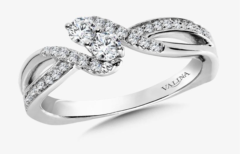 Valina Two-stone Diamond Engagement Ring Moutning In - Engagement Ring, transparent png #4886879