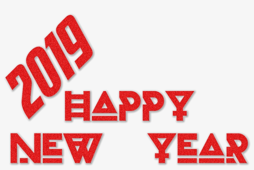 Happy New Year 2019 Png With Transparent Image Others - Transparent Png Text Happy New Year 2019 Png, transparent png #4886957