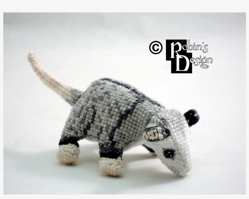 Plop The Baby Virginia Opossum Doll Cross Stitch Animal - Cross-stitch, transparent png #4887766