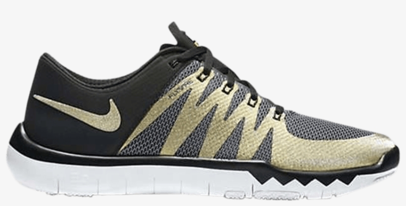 Free Trainer - Size 9.5 Nike Free Trainer 5.0 V6 Shoe - Men's Gold/black/white, transparent png #4888564