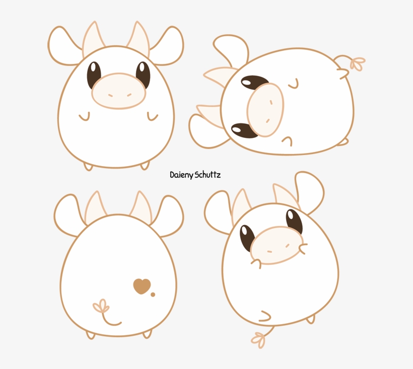 Cow At Getdrawings Com Free For Personal - Cute Chibi Cow Drawing, transparent png #4891170
