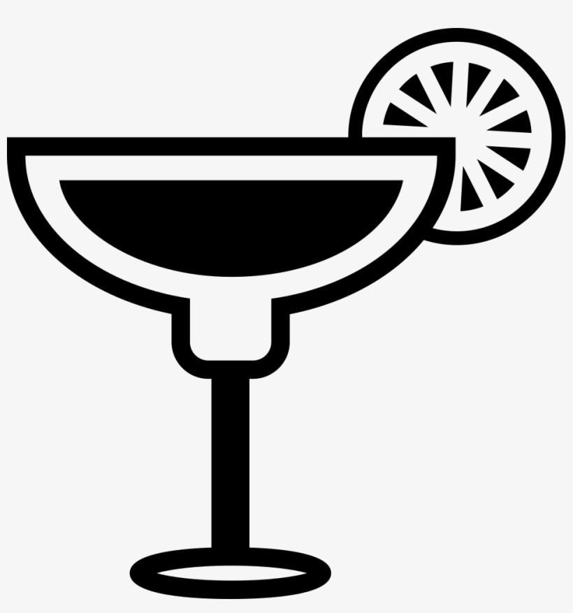 Cocktail Glass With Lemon Slice On The Border Comments - Margarita Glass Icon, transparent png #4892006