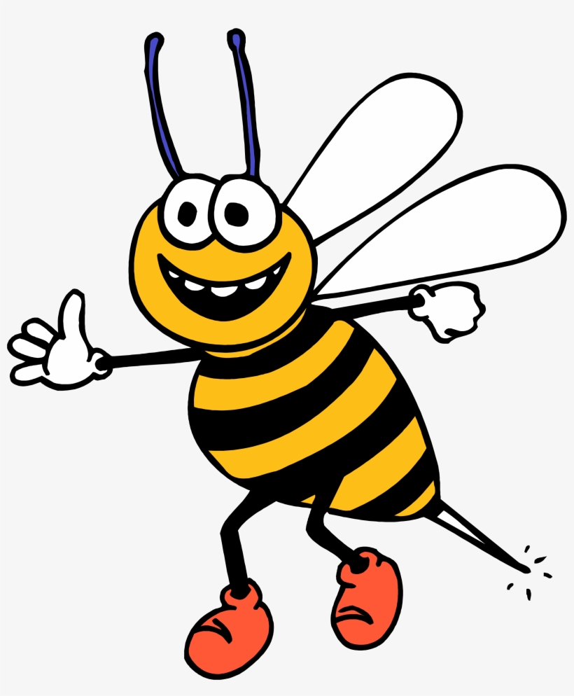 Banner Freeuse Library Honey Bee At Getdrawings Com - Happy Bee Clipart, transparent png #4893527