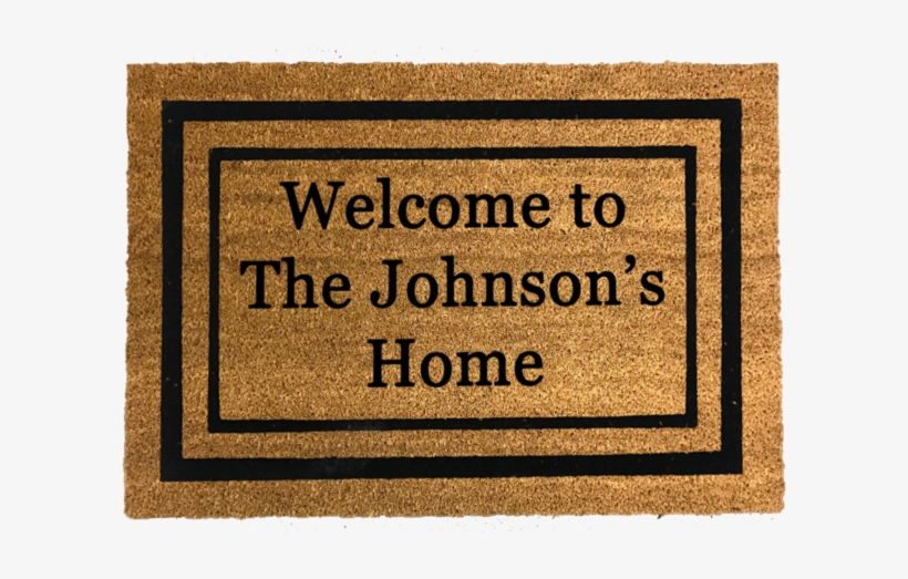 Classic Coir Doormats - Double Border 24x36 Coir Doormat - Gifts - Personalized, transparent png #4894252