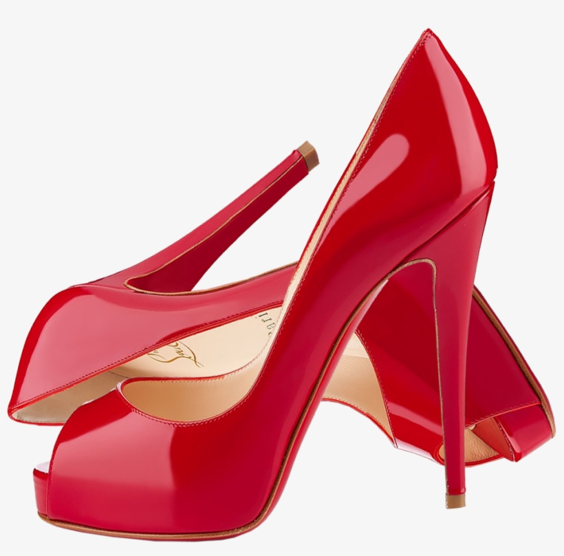 Simpsons Transparent High Heel - Red Peep Toe Louboutins, transparent png #4894458