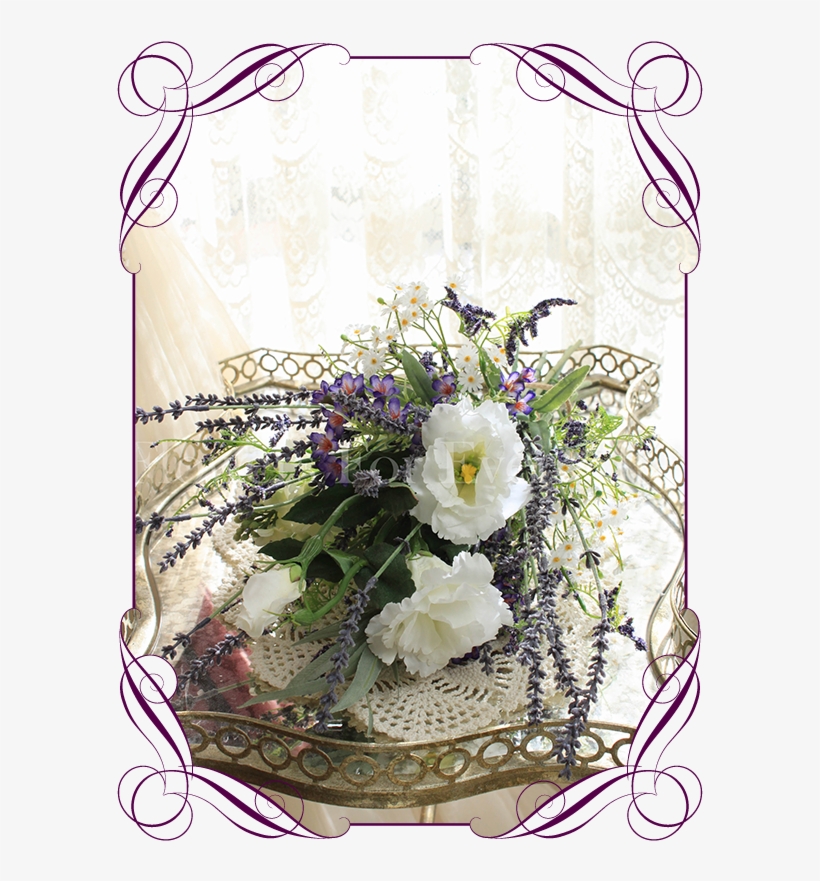Wild Flower Silk Artificial Bridal Bouquet - Wedding, transparent png #4894761