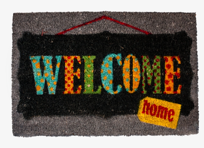 1506, - Capacho Retangular 61x40cm Welcome Home Cinza Espressione, transparent png #4895056