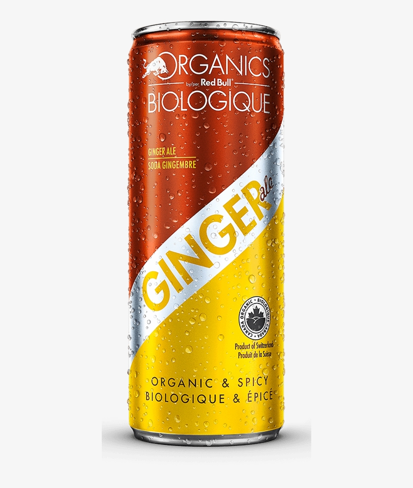 Red Bull Organics Ginger Ale Dose - Red Bull Organic Cola, transparent png #4895258