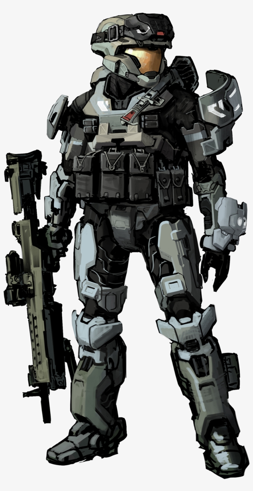 Pin By Isaac Vaughan On Games - Halo Reach Spartan Concept Art, transparent png #4895970