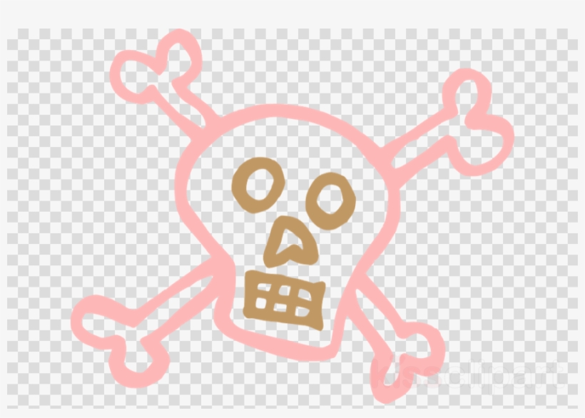 Download Pink Skull And Crossbones Png Clipart Skull - Peligro Animadas, transparent png #4896557