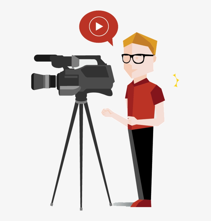 Quick Marketing Group Gets People Talking About Your - Videografer Vector, transparent png #4897546