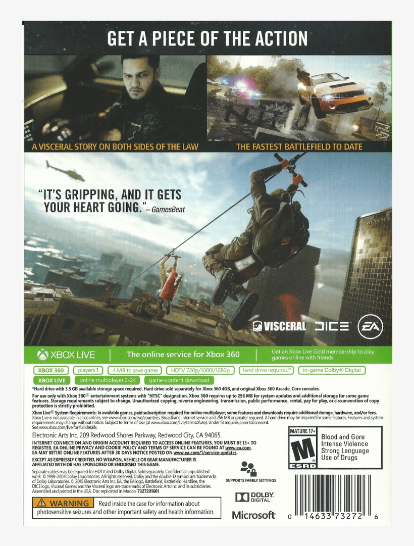 Battlefield Hardline - Battlefield Hardline Ps3, transparent png #4897880