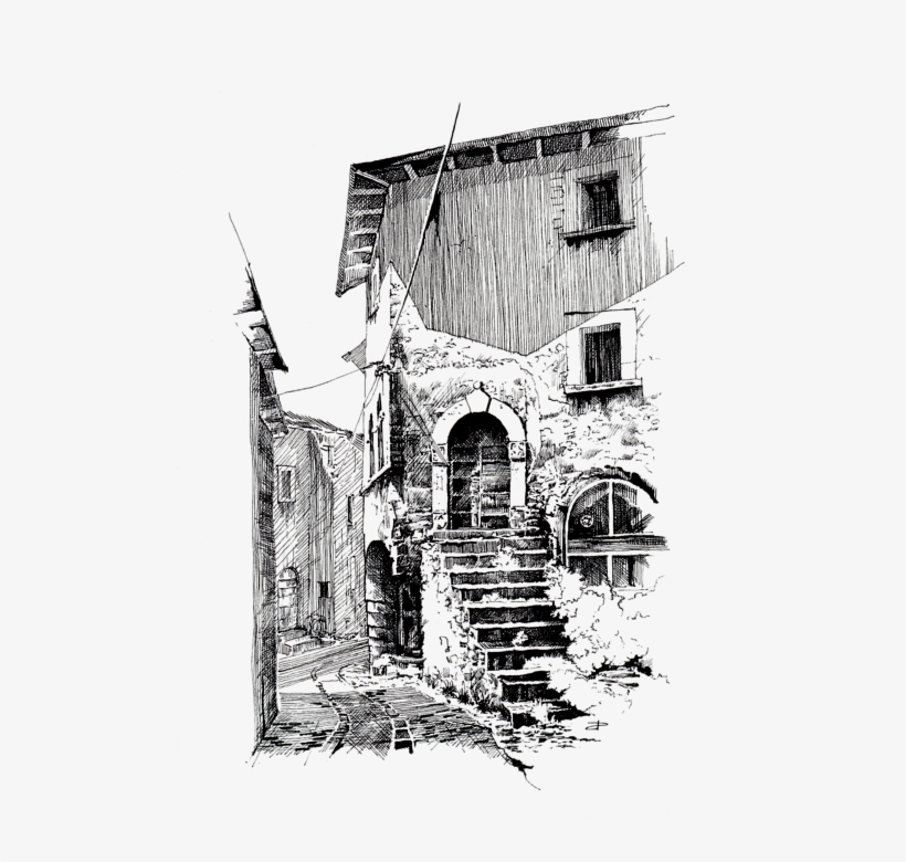 Banner Transparent Library Arch Drawing Pen - Sketch, transparent png #4898334