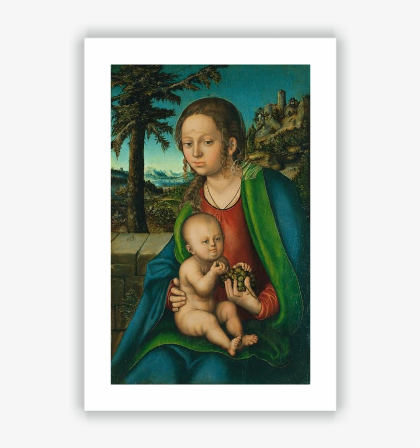 La Virgen Y El Niño Con Un Racimo De Uvas - Italy Madonna And Child 16th Century, transparent png #490729