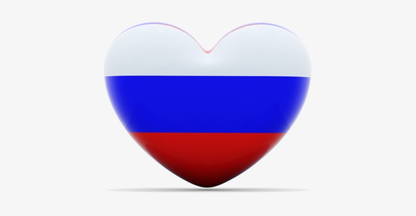 Флаг России В Виде Сердца - Heart, transparent png #490731