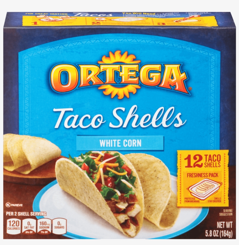 White Corn Taco Shells - Ortega White Corn Taco Shells, transparent png #490853