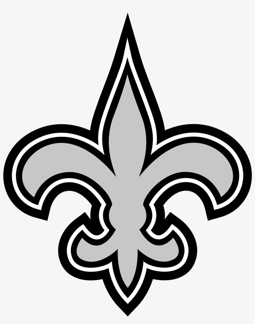 New Orleans Saints Logo Black And White - New Orleans Saints Logo Png, transparent png #490858