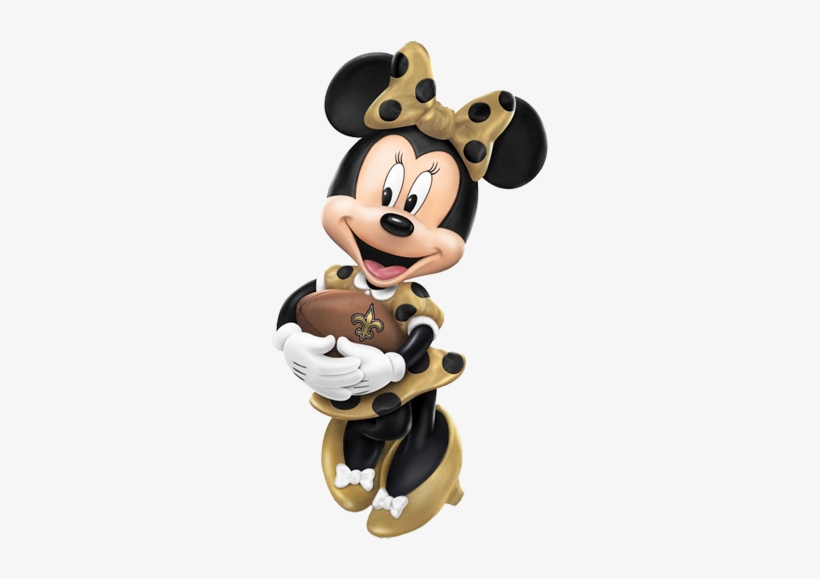 Minnie New Orleans Saints Fan - Mouse New Orleans Saints, transparent png #491026