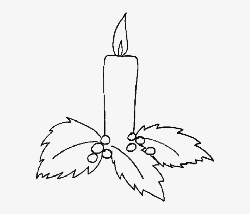 Christmas Candle Holy Light Coloring Pages - Kerze Vorlage, transparent png #491142