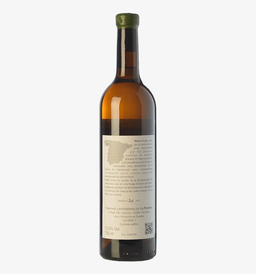 Malas Uvas - Glass Bottle, transparent png #491191