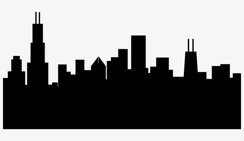 Chicago Silhouette Png Vector Royalty Free - Chicago Skyline Silhouette Png, transparent png #491251