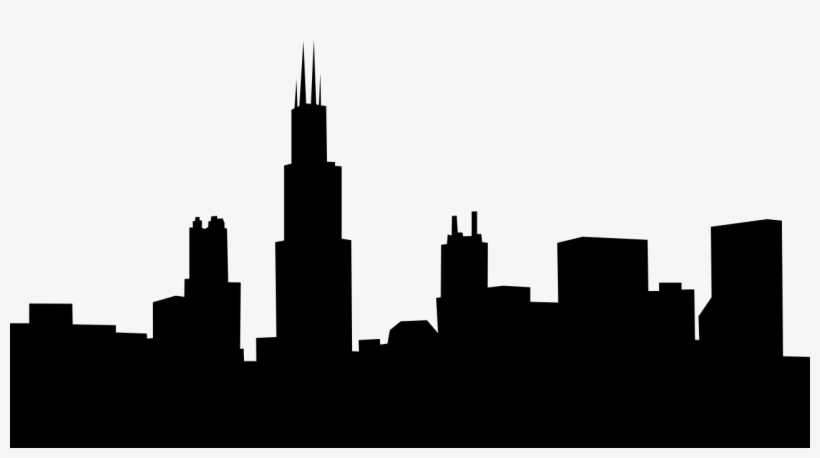 Vector Chicago Skyline Clipart Free - Chicago City Skyline Png, transparent png #491320