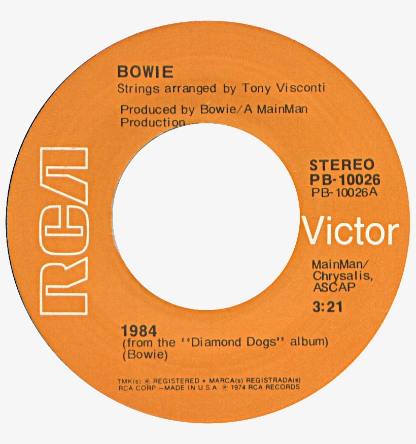 1984 By David Bowie Us Vinyl Single - 867 53o9 Jenny, transparent png #491324