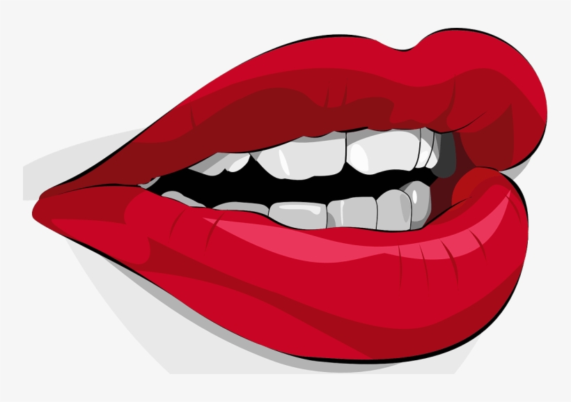 Curve Lips Clipart - Mouth Clip Art, transparent png #491684