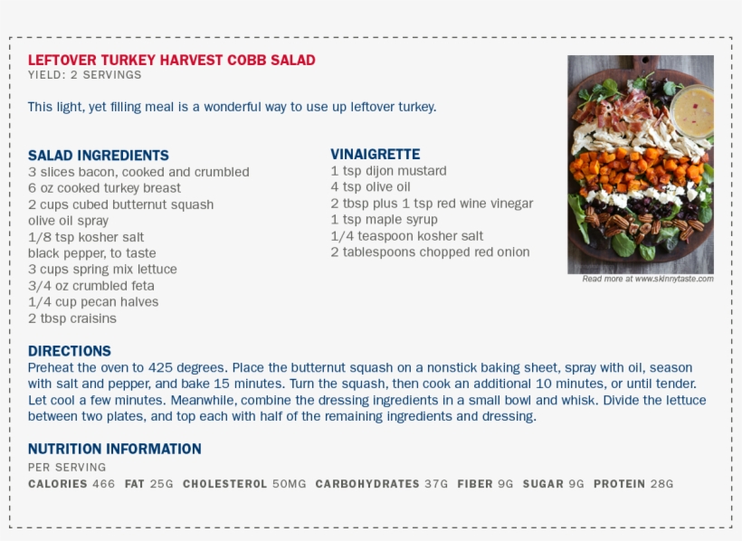 Leftover Turkey Harvest Cobb Salad Final - Blockquote Design, transparent png #491732