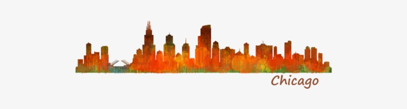 Chicago Us Skyline Cityscape Keramik Herz-ornament, transparent png #491901