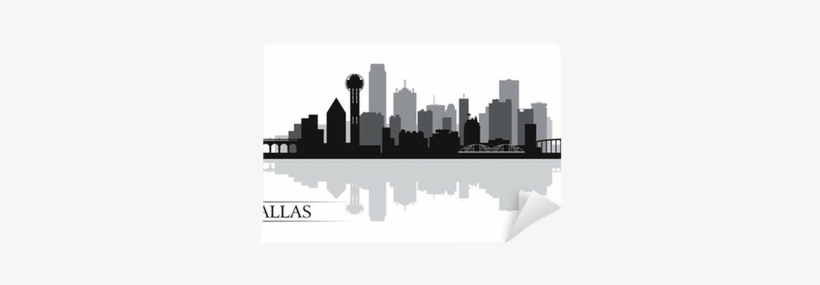 Dallas City Skyline Silhouette Background Wall Mural - Dallas Beekeeper Oval Ornament, transparent png #491967