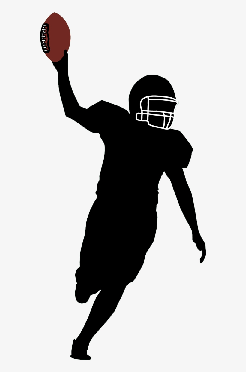 Football Transparent Silhouette - American Football Player Silhouette Png, transparent png #492033