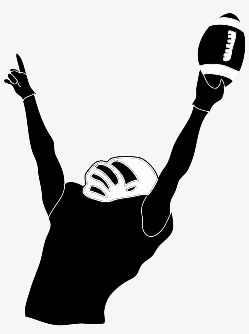 Victory Football Player - Football Player Silhouette Clipart, transparent png #492036
