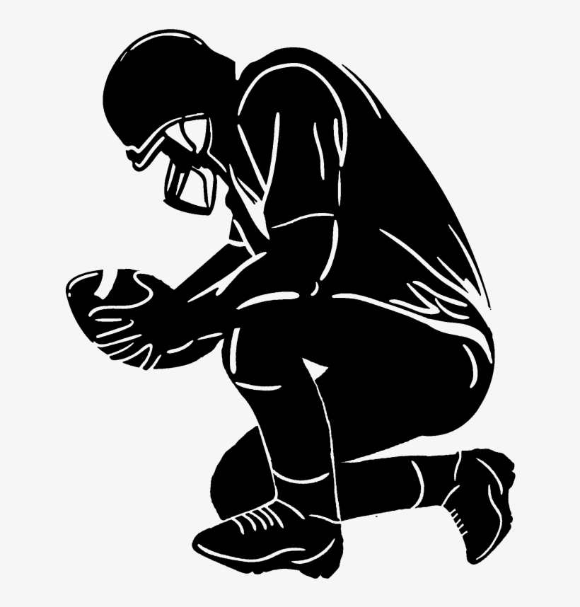 Nfl Football Player Silhouette Png - Football Player Kneeling Transparent, transparent png #492060
