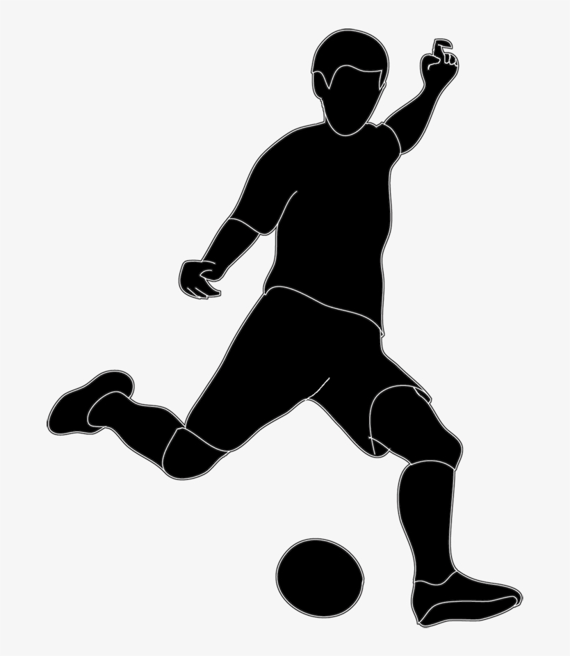 Soccer Player Silhouette With Ball - Sport Silhouette, transparent png #492263